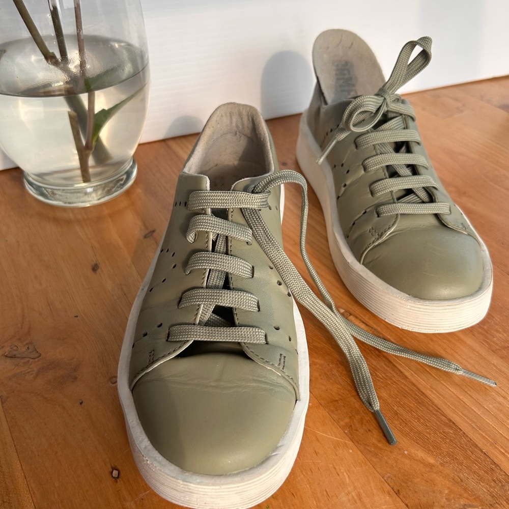 Camper Olive Green Women's Sneakers- size 38, US 7 to 71/2